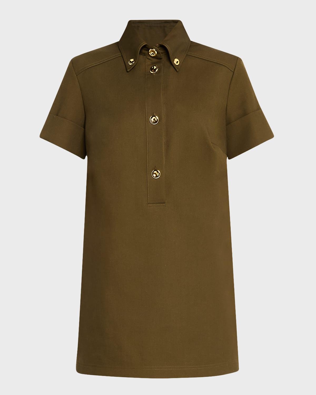 noelle short-sleeve mini shirtdress