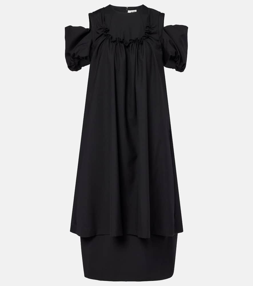 noir kei ninomiya cutout wool midi dress