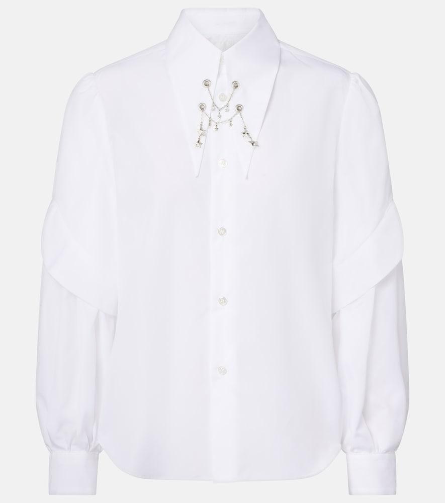 noir kei ninomiya embellished cotton shirt