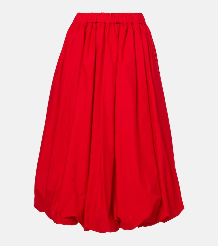 noir kei ninomiya gathered cotton midi skirt