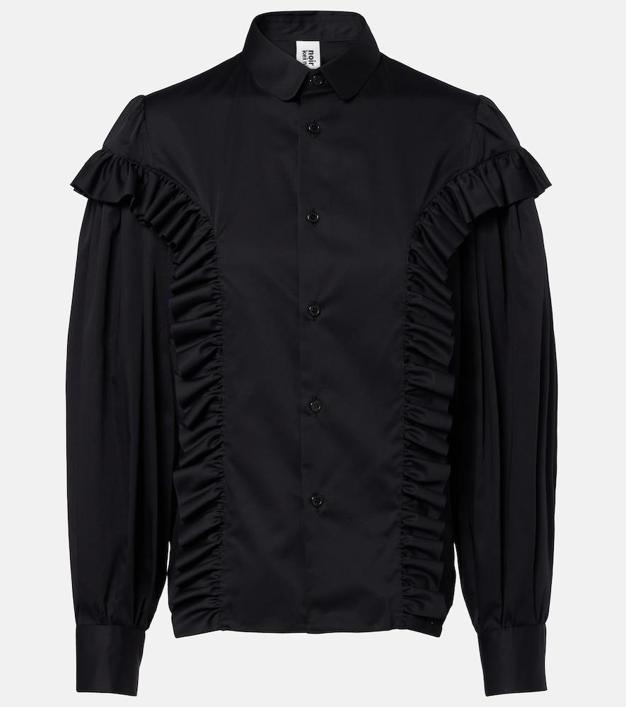 noir kei ninomiya ruffled cotton shirt