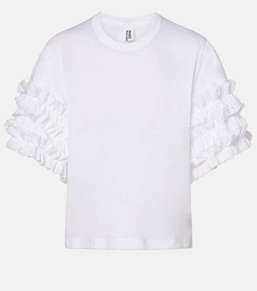 noir kei ninomiya ruffled cotton t-shirt