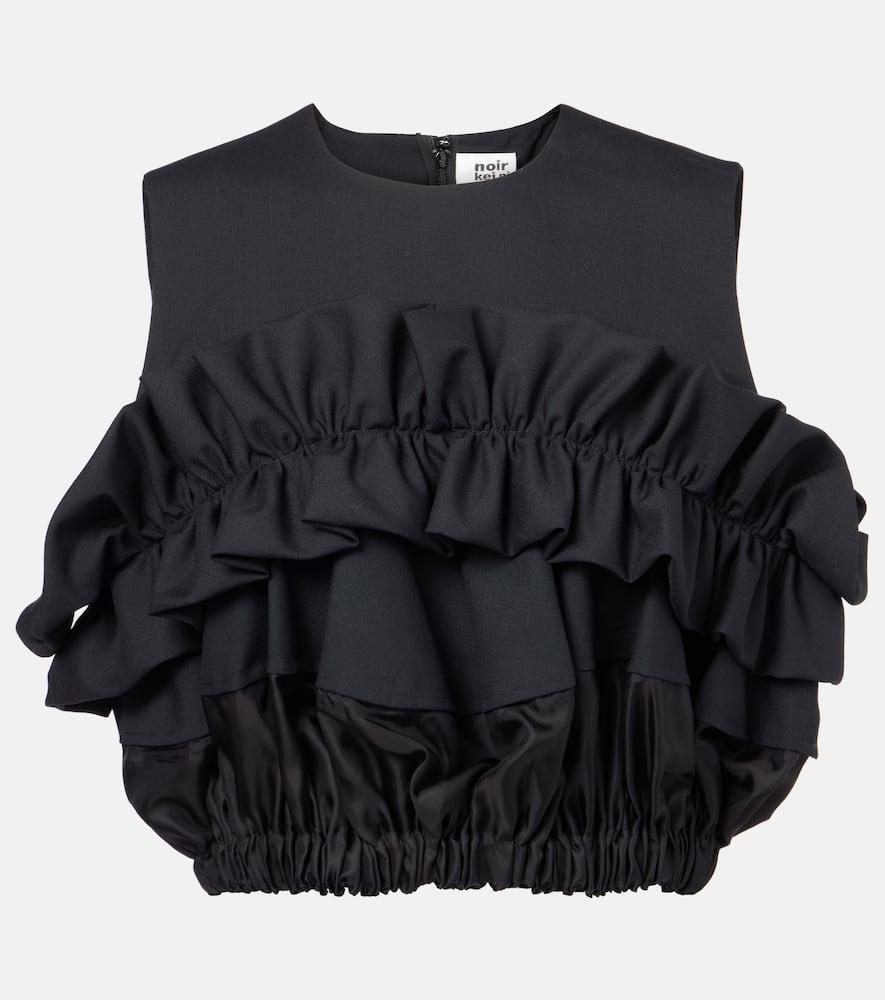 noir kei ninomiya ruffled wool top