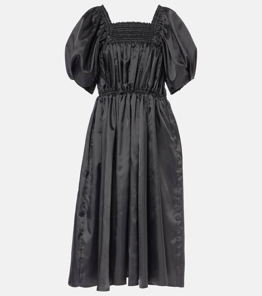 noir kei ninomiya shirred midi dress