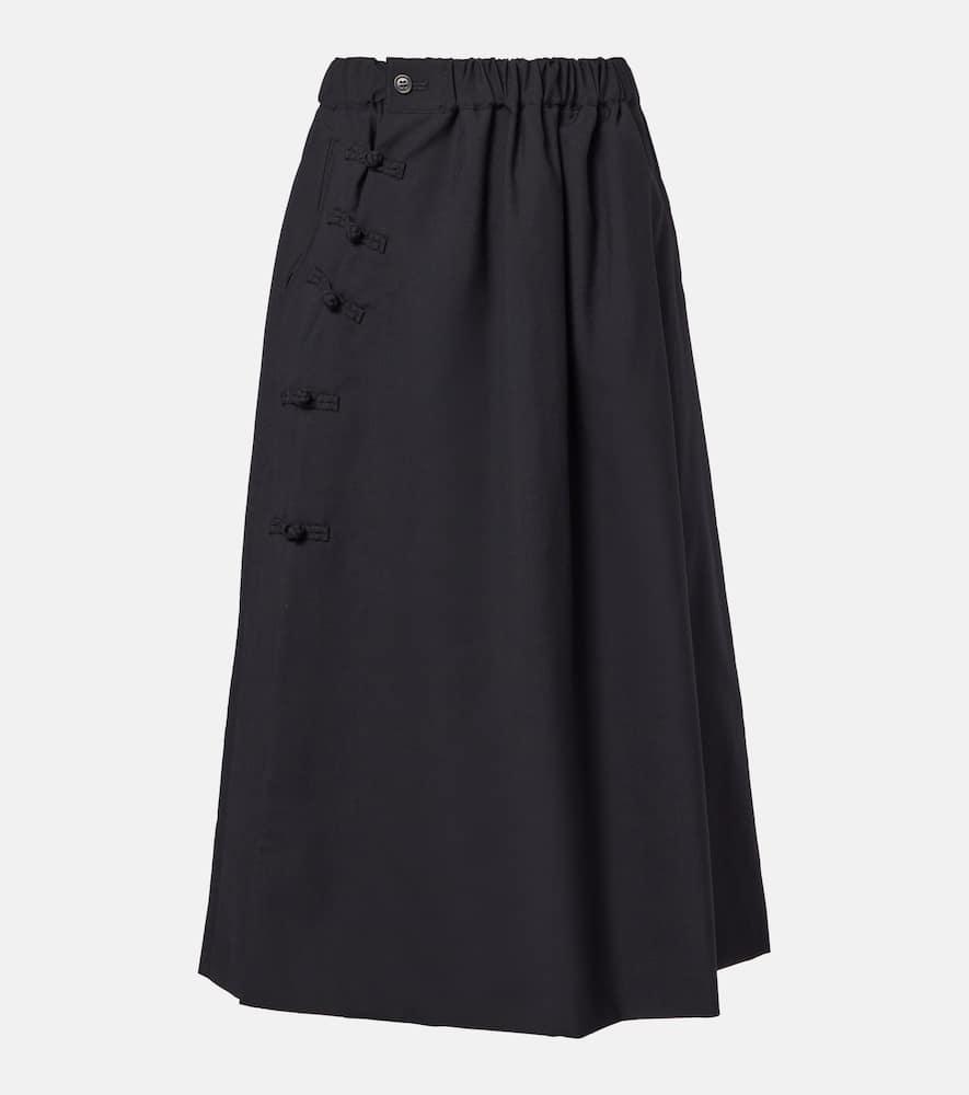 noir kei ninomiya wool midi skirt