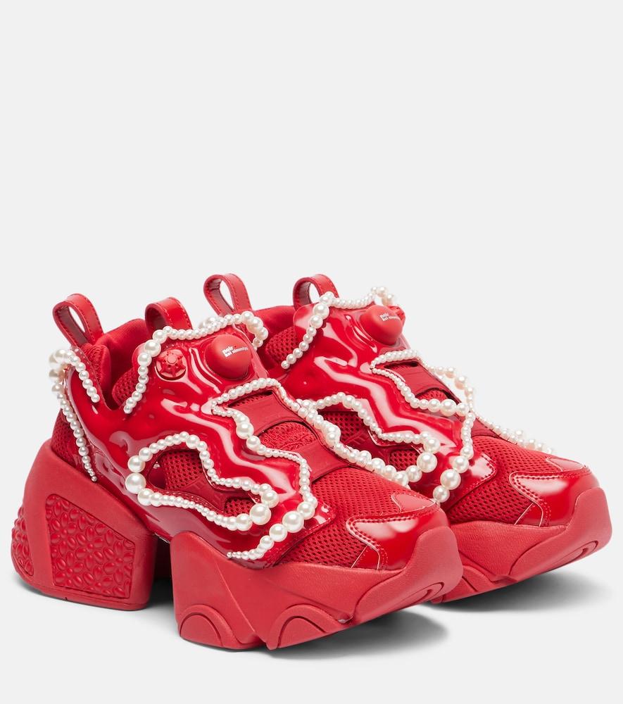 noir kei ninomiya x reebok embellished platform sneakers