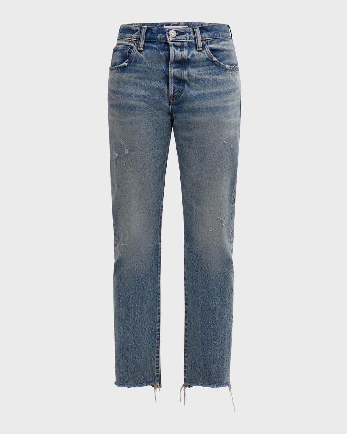 nokomis straight distressed jeans