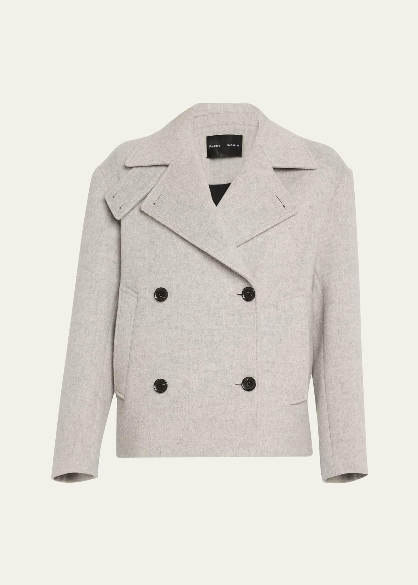 nola double-breasted brushed wool cashmere jacket
