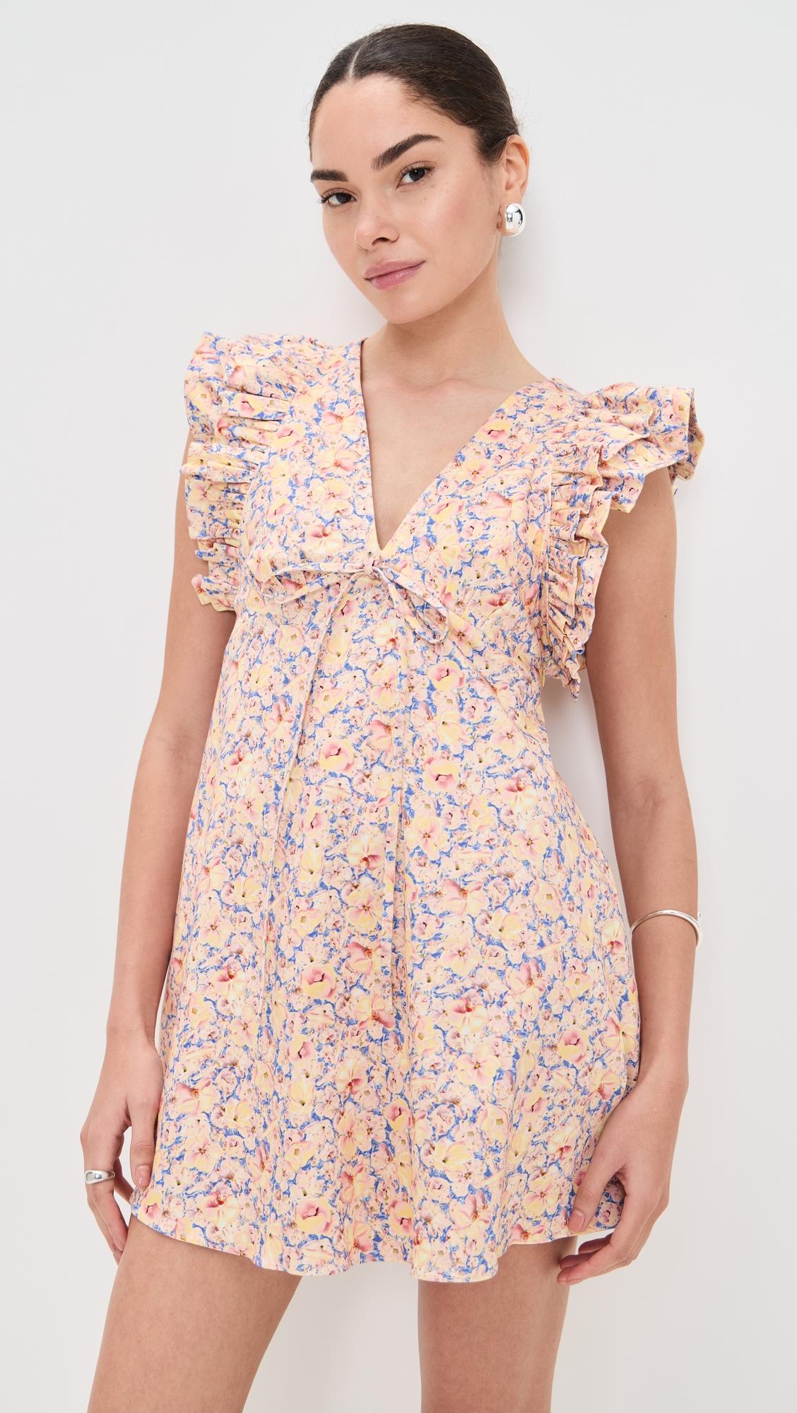 nola dress yellow garden