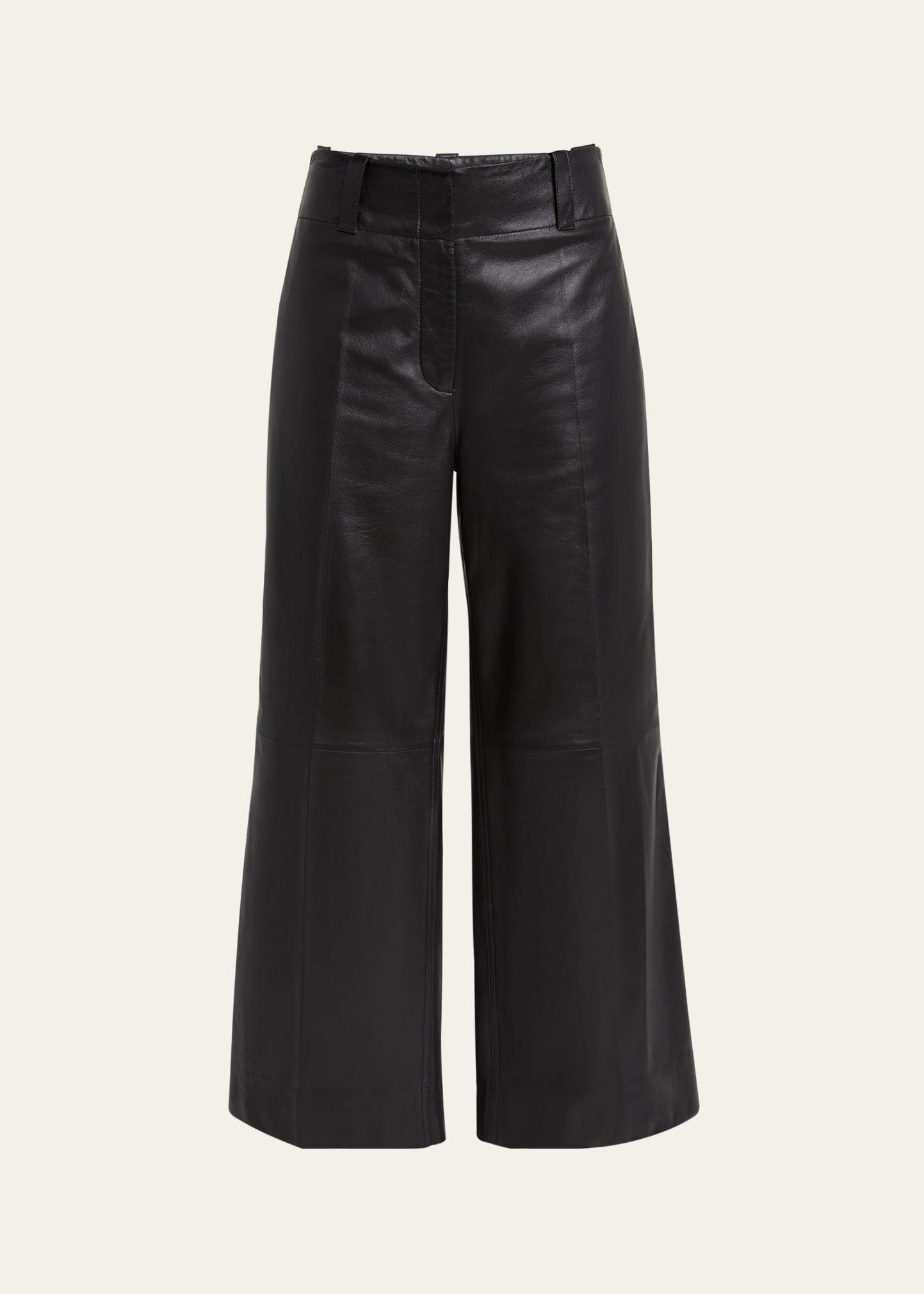 noland wide leg leather pants