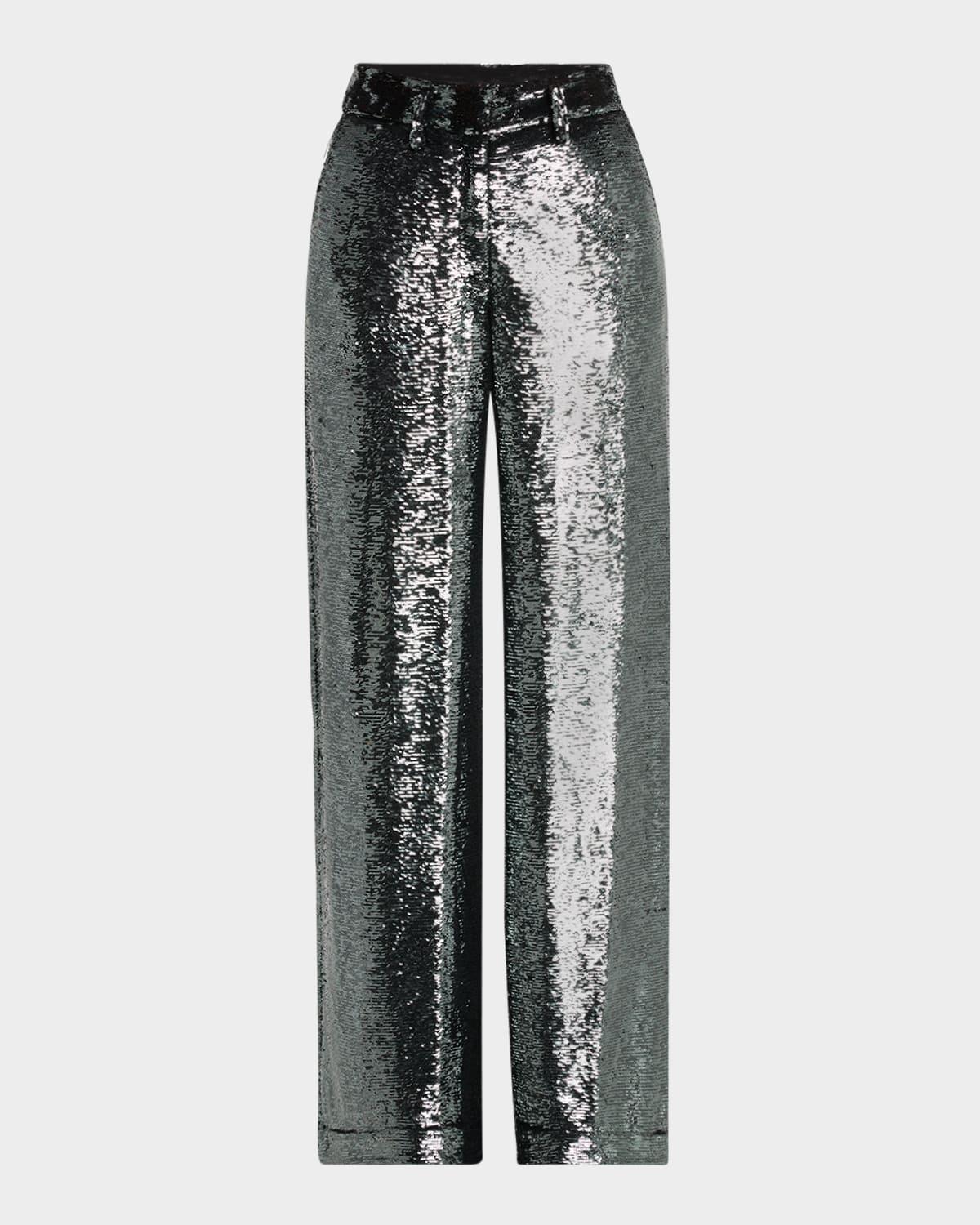 nolila sequined wide-leg pants