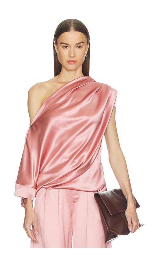 nonchalant label label lea blouse in rose.