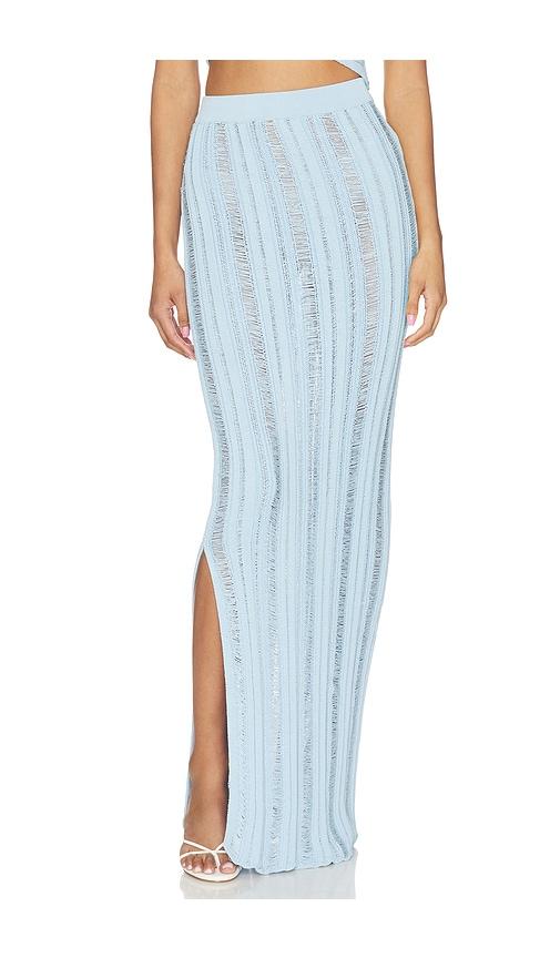 nonchalant label lilia skirt in baby blue.