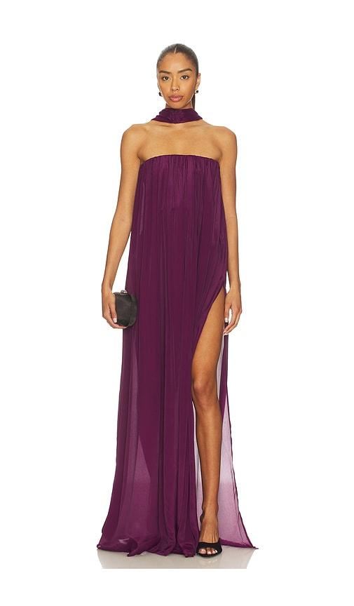 nonchalant label marlow dress in purple.
