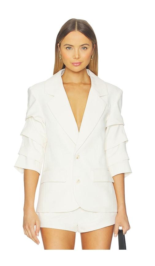 nonchalant label roma blazer in cream.