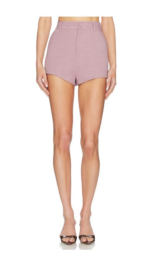 nonchalant label zehra short in lavender.
