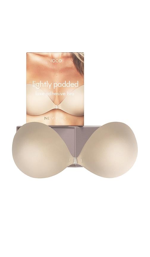 nood lightly padded luxe adhesive bra in nude.