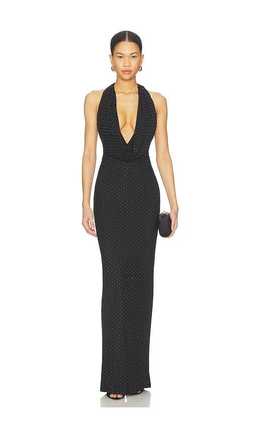 nookie ariana maxi dress in black.