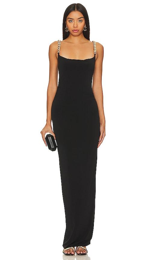 nookie captivate gown in black.
