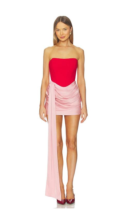 nookie chiara mini dress in red.