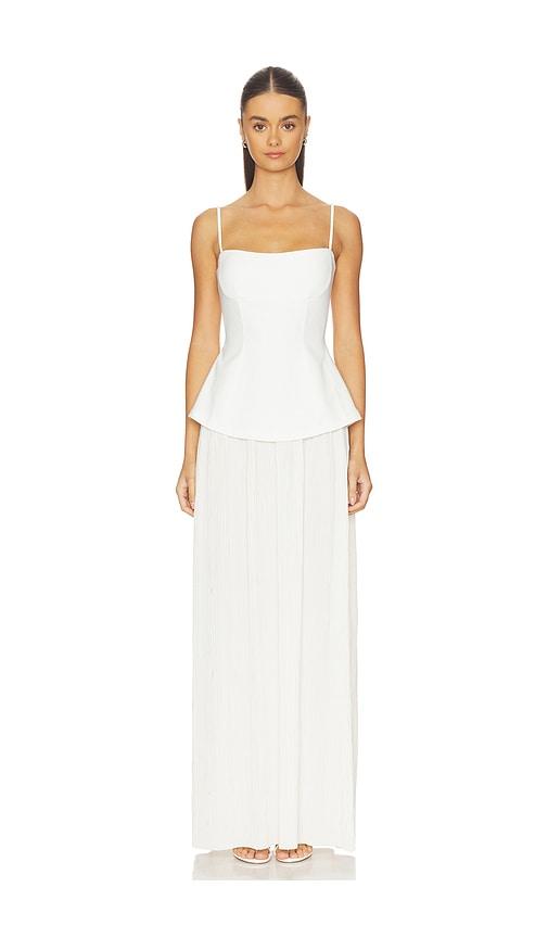 nookie darling maxi dress in ivory.