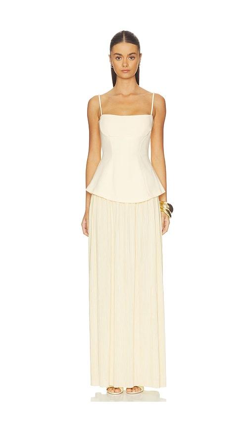 nookie darling maxi dress in lemon.