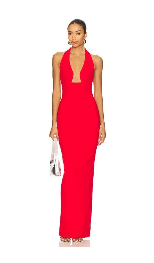 nookie demi gown in red.