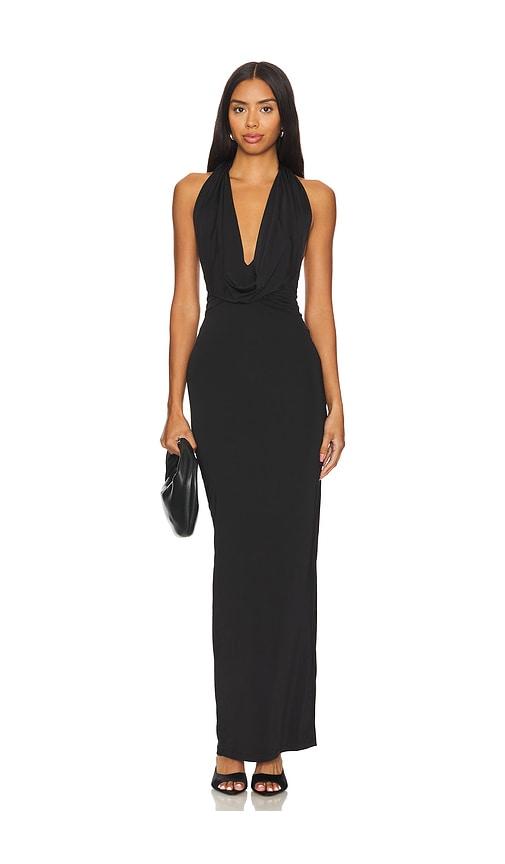 nookie element gown in black.