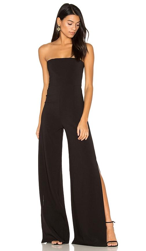 nookie glamour jumpsuit in black.