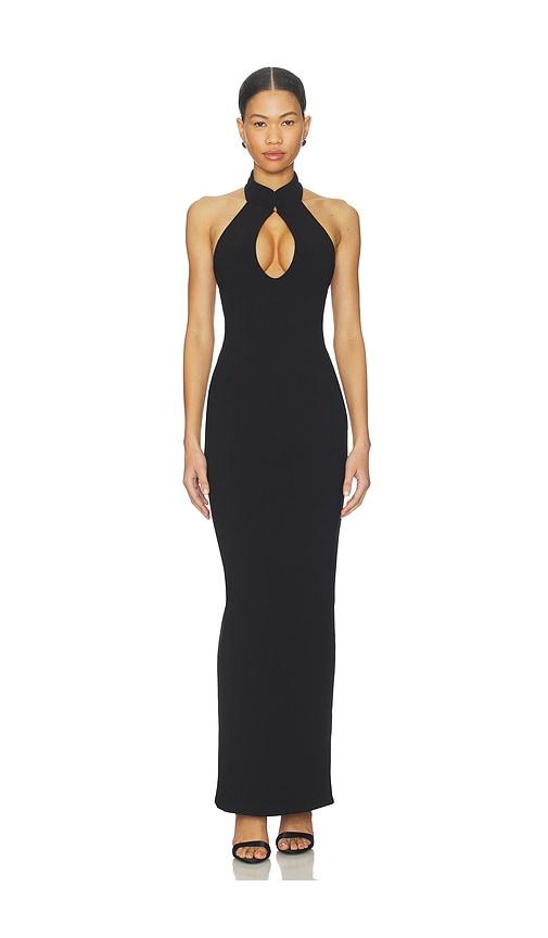 nookie harmony maxi dress in black.