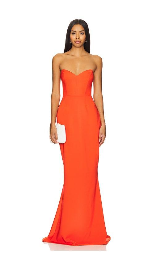 nookie love affair gown in orange.