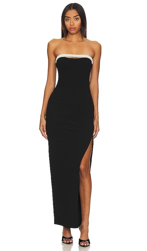 nookie nouveau gown in black.