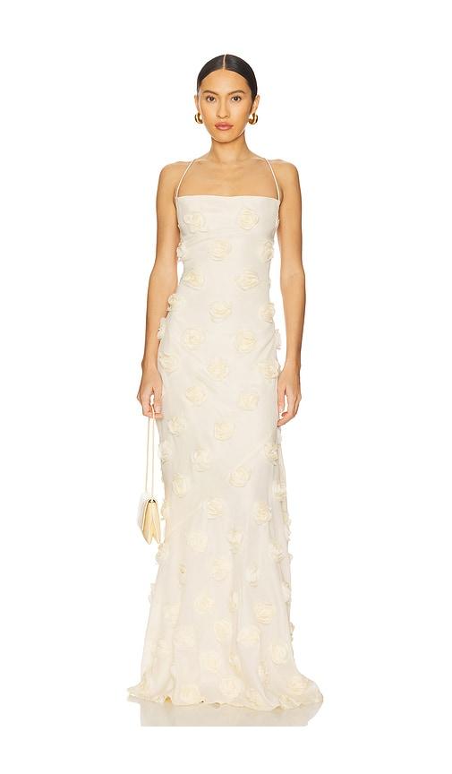 nookie rosalie gown in cream.
