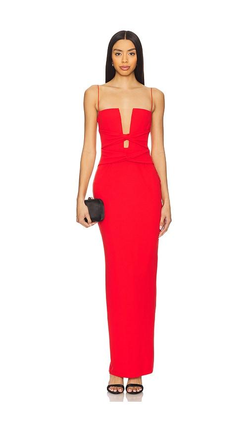 nookie valentine gown in red.