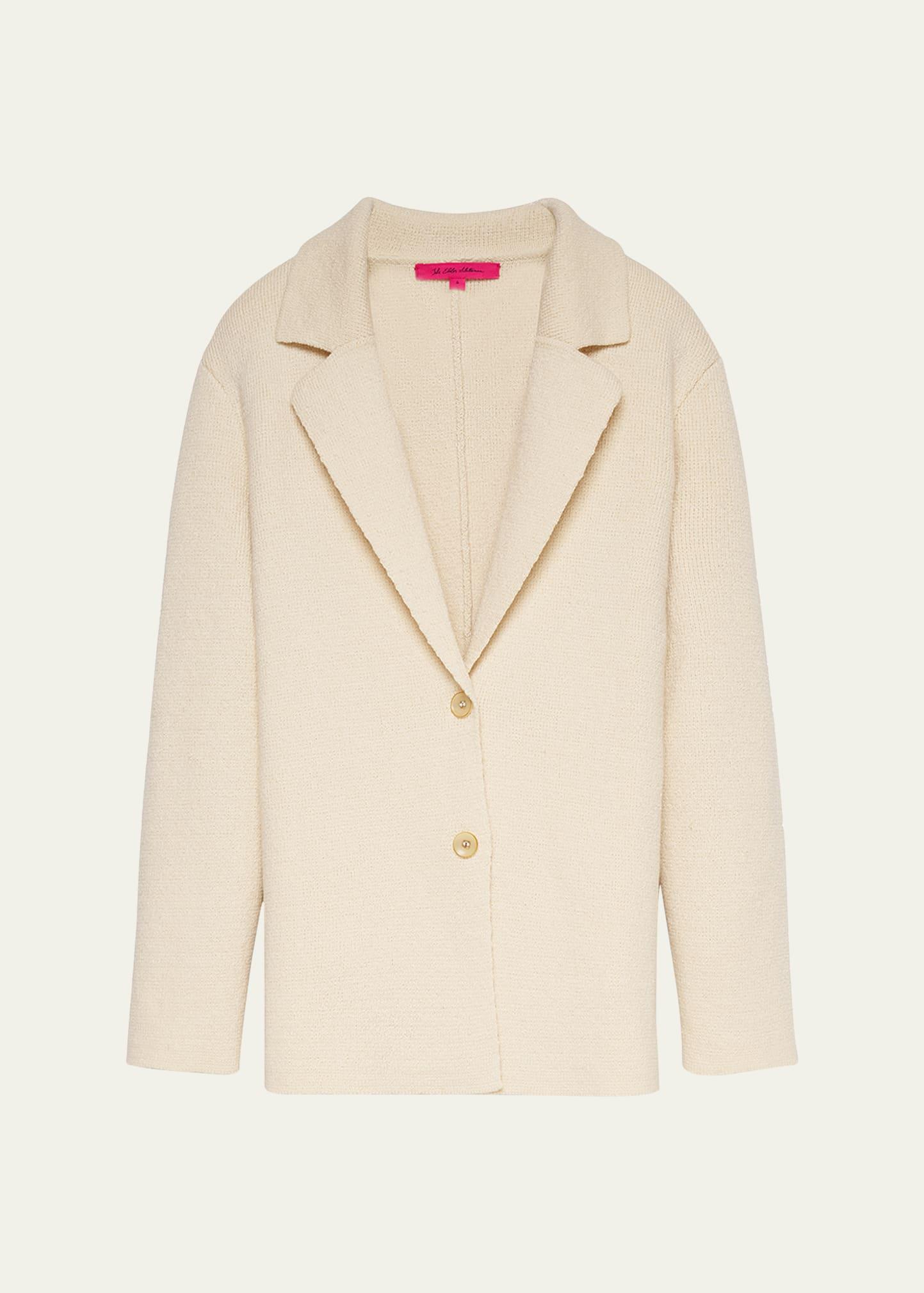 nora knit single-breasted blazer
