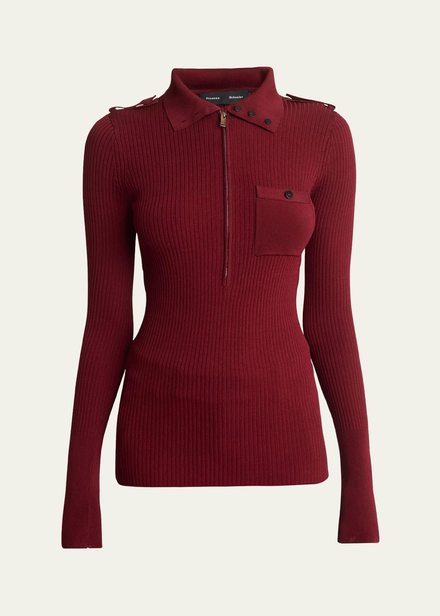 norah turtleneck zip knit sweater