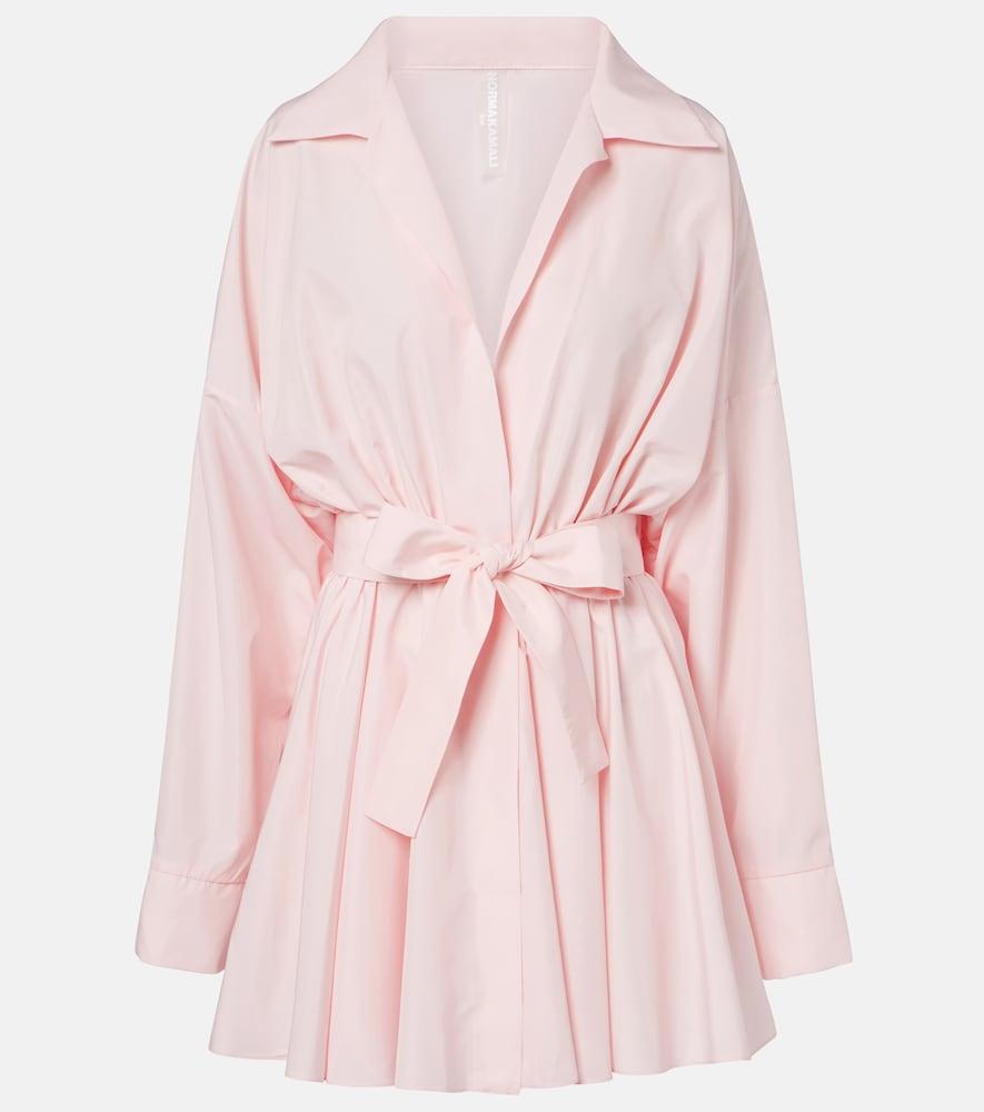 norma kamali belted shirt dress