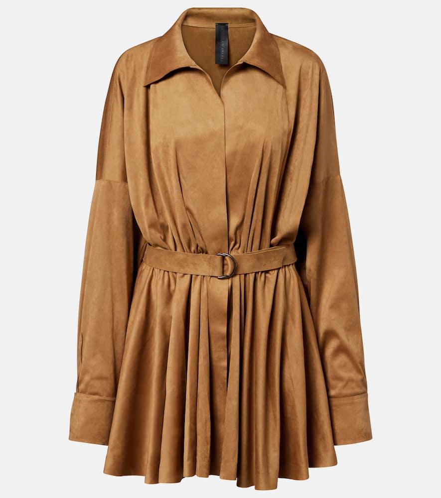 norma kamali belted shirt dress
