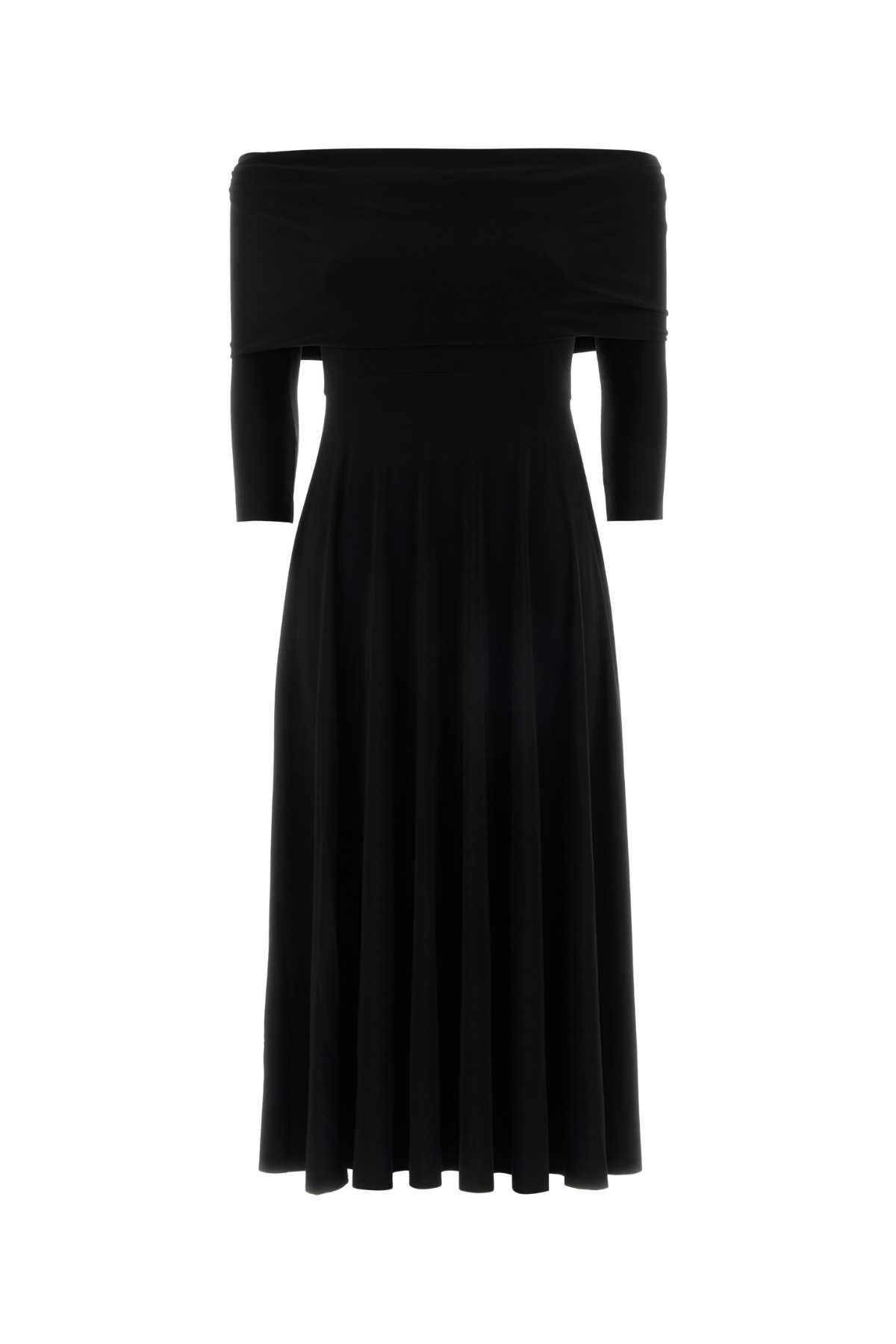 norma kamali black jersey dress