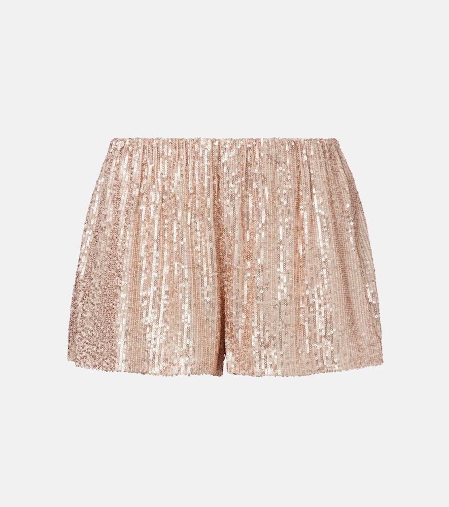norma kamali boyfriend elephant sequined shorts