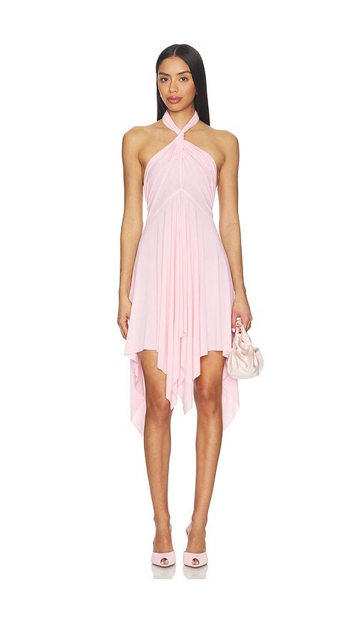 norma kamali convertible dress in rose.