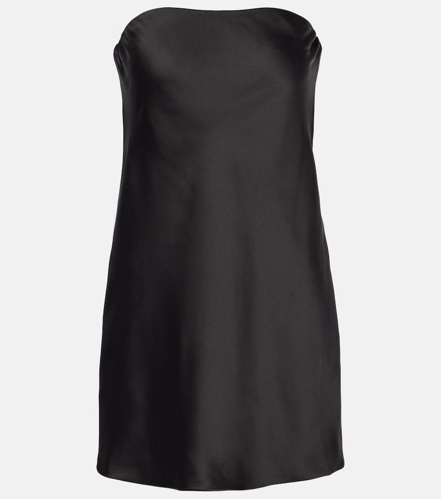 norma kamali crêpe satin minidress