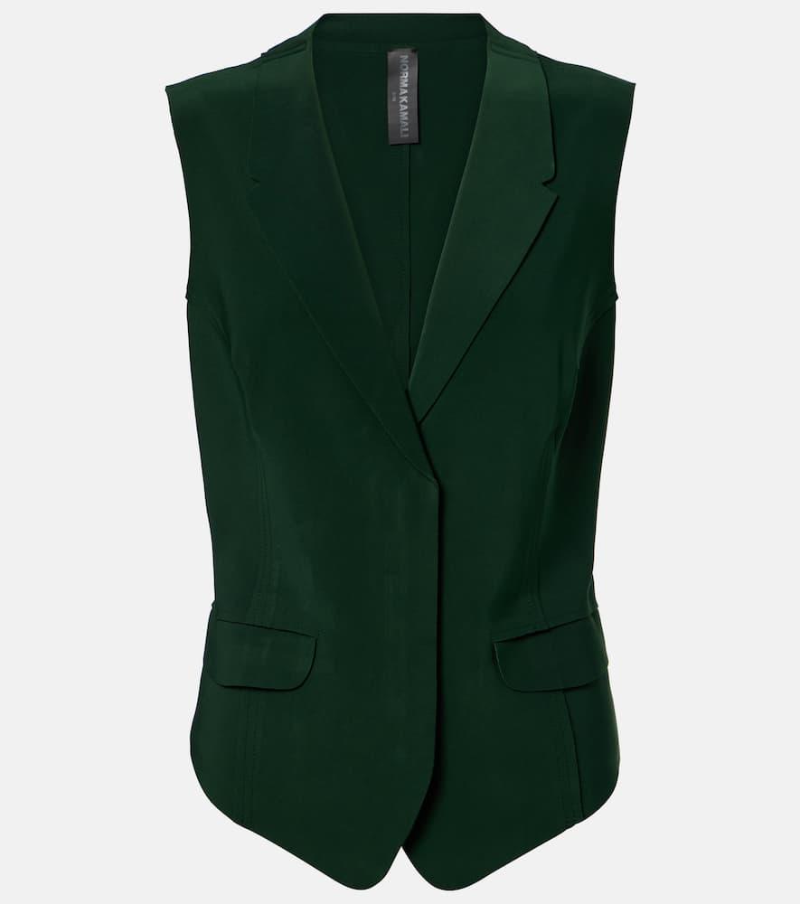 norma kamali crêpe vest