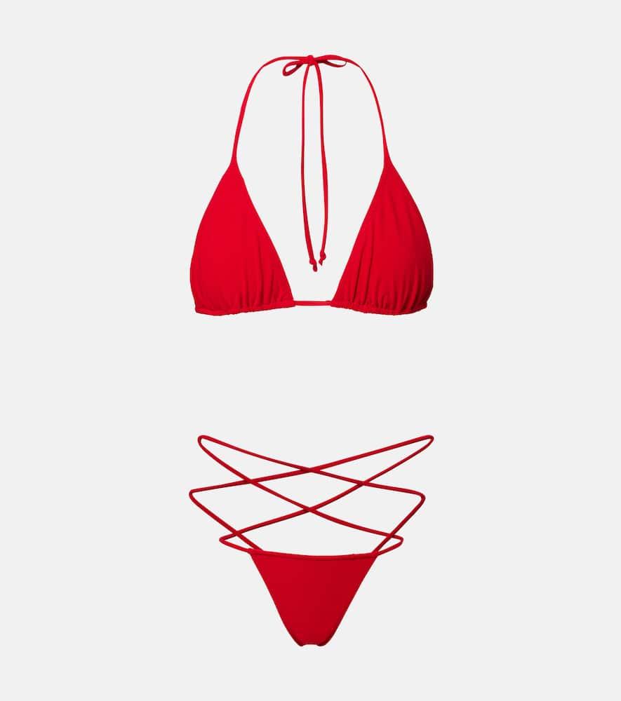 norma kamali criss cross bikini