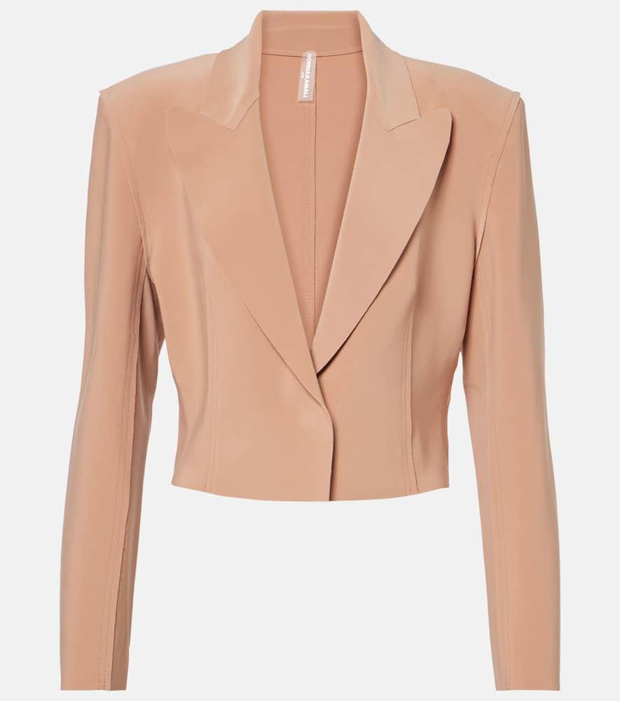 norma kamali cropped blazer