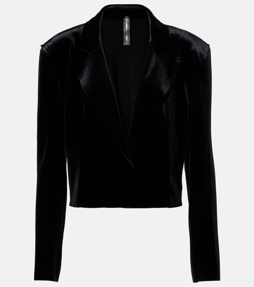 norma kamali cropped blazer
