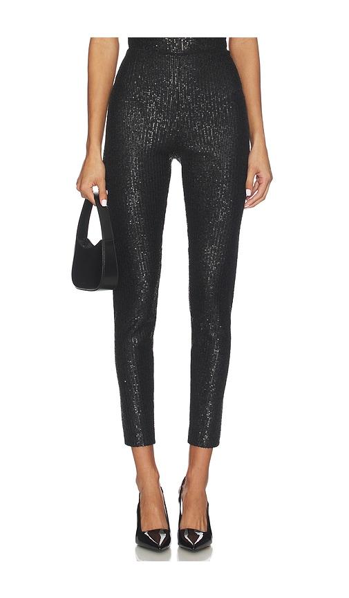 norma kamali cropped legging in black.
