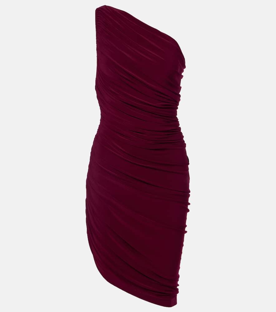 norma kamali diana gathered asymmetric minidress