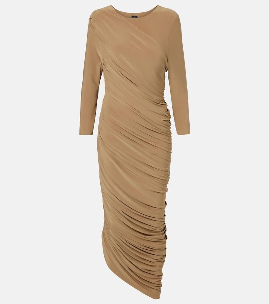 norma kamali diana ruched jersey cocktail dress