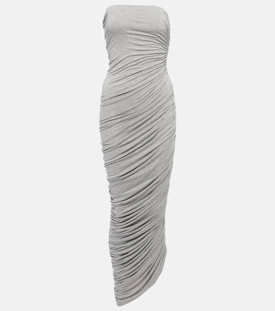 norma kamali diana ruched jersey maxi dress